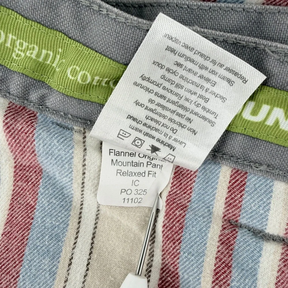 Mountain Khakis Men 34x33 Flannel Lined Organic Cotton Canvas Mountain Pants